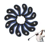 Set di 12 copritesta per mazze da golf, protezione per tutte le condizioni atmosferiche, con design con lettere 'alfabeto, per conducenti e fairway
