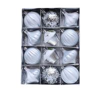 Set di 12 decorazioni per albero di Natale da appendere per feste domestiche, feste, torte, decorazioni da tavolo, decorazioni natalizie