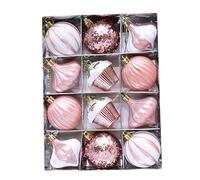 Set di 12 decorazioni per albero di Natale da appendere per feste domestiche, feste, torte, decorazioni da tavolo, decorazioni natalizie