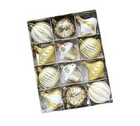 Set di 12 decorazioni per albero di Natale da appendere per feste domestiche, feste, torte, decorazioni da tavolo, decorazioni natalizie