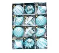 Set di 12 decorazioni per albero di Natale, palla da appendere per feste domestiche, torte, decorazioni da tavolo, ornamento natalizio