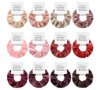 Set di 12 elastici ispiratori per donne Sometimes You Forget You're Awesome Gifts Blush Velvet Elastics Scrunchies Fascia per capelli per donne, mamma, dipendente, migliore amica, compleanno, prima