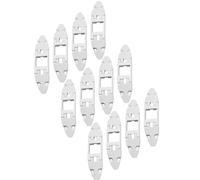 Set di 12 elementi di fissaggio per lampade da esterni, stile moderno | Clip resistenti alle intemperie per installazione in patio, facile da montare, struttura in metallo