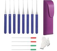 Set di 12 estrattori per rubinetti, con custodia, kit di rimozione del rubinetto rotto in acciaio inox con ganci e perni per parti filettate bloccate, riparazioni di precisione e rimozione di detriti