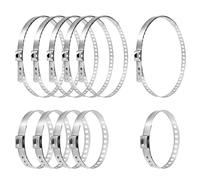Set di 12 fascette per asse CV, fascette universali, fascette per tubi in acciaio inox, 6 grandi e 6 piccole fascette regolabili per asse auto, collegamento per albero di trasmissione