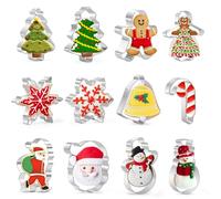 Set di 12 formine natalizie per biscotti