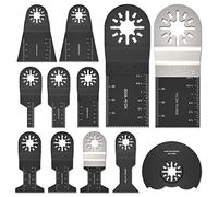Set di 12 lame oscillanti per sega multiuso, accessori per utensili oscillanti, lame per sega Mix Multi Tool Blades Kit per levigatura/taglio universale per Bosch Fine Multimaster, non per starlock
