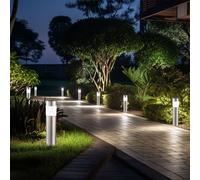 Set di 12 lampade a LED Solar Plug Luci da giardino per esterni Lampade IP44 Ground Spike in acciaio inossidabile