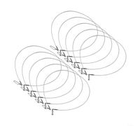 Set di 12 leader da pesca in fluorocarbonio da 9,1 kg a 36,3 kg, con chiusura a scatto, per pesci d'acqua dolce e salata, trasparente, invisibile (50,8 - 27,2 kg)