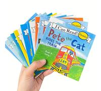 Set di 12 libri "Il mio libro di ", mini libri illustrati tascabili in inglese, apprendimento di e lunghe, di vocabolario e , del linguaggio, regalo per compleanni e a scuola