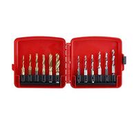 Set di 12 maschi filettati, trapano combinato e rubinetto M3-M10 con gambo esagonale placcato per maschiare vari fili, Predefinito