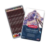 Set Di 12 Matite Colorate Coloursoft Derwent In Latta