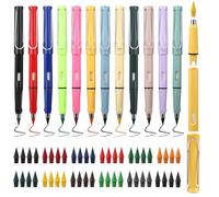 Set di 12 Matite Colorate Multiuso Con Gomma E 48 Mine Ricaricabili per La Matita Multiuso Infinity, Adatta A Bambini, Studenti E Artisti, La Meravigliosa Matita Senza Inchiostro