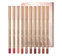 Set di 12 matite per labbra opache, resistenti all'acqua, a forma di labbra, non sbiadisce, a lunga durata, per donne