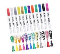 Set di 12 matite per nail art 3D, punta per unghie, penna per graffiti, disegno, pittura, fodera, pennello per nail art fai da te, bellezza