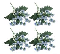 Set di 12 mazzi di crisantemi artificiali per la decorazione della casa, giardino, matrimoni, eventi, con petali morbidi e dettagli dall'aspetto naturale per un fascino duraturo (blu)