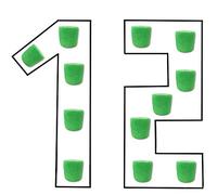 Set di 12 medicazioni autoadesive - bendaggio adesivo 5 cm x 4,5 m - Medicazione sterile impermeabile - bendaggio per animali (verde fluo)