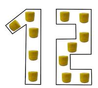 Set di 12 medicazioni autoadesive - bendaggio adesivo 5 cm x 4,5 m - Medicazione sterile impermeabile - bendaggio per animali (giallo)