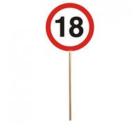 Set di 12 mini cartelli stradali con decorazione per il 18° compleanno
