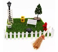 Set di 12 mini casetta per bambole, Giardinaggio per Case Delle Bambole, Accessori per Giardino delle Fate in Miniatura, 1:12 Cortile Tema Dollhouse Decor, Accessori per Micro Paesaggi