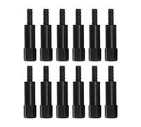 Set di 12 mini dadi per prigionieri esagonali per coperchio valvola, neri, filettatura 1/4 in-20 per motore SB 260 289 302 351 W, kit bulloni di ricambio con finitura verniciata