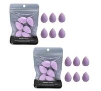 Set di 12 mini spugne per trucco, piccole spugnette per fondotinta, cipria, correttore e ombretto, viola