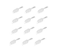 Set di 12 palette trasparenti per alimenti, pala liscia per una facile pulizia di cubetti di ghiaccio, noci, cucina, essenziale, multiuso, per granelli di ghiaccio, sabbia, tè, frutta secca