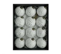 Set di 12 palline di Natale vintage, 7,9 cm, lussuose palline di Natale da appendere, per albero di Natale, decorazioni natalizie