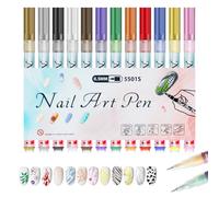 Set di 12 pennarelli per nail art, 3D per unghie, accessori per nail art, accessori per nail art, pennarelli fai da te, senza UV, per pittura (B)