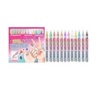 Set di 12 pennarelli per unghie, set di pennelli colorati, per manicure creativa, uso domestico e salone, regalo ideale per donne, ragazze, fidanzate, risate