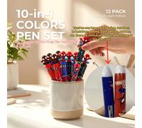 Set di 12 penne a sfera Marvel Spiderman in 10 colori, per prendere appunti, scuola e ufficio. Ottimo come regalo per Halloween, San, compleanni o il Ringraziamento