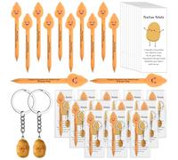 Set di 12 penne a sfera motivazionali per patate con portachiavi, regalo di affermazione positiva per il personale dei dipendenti, regali per il rientro a scuola, regali per studenti da insegnanti