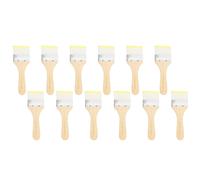 Set di 12 Pennelli per Pittura, 6.3 in Setole Piatte in Nylon, #9 Giallo/Bianco