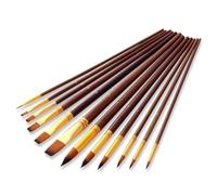 Set Di 12 Pennelli Professionali Per Pittori Per Acquerello E Olio