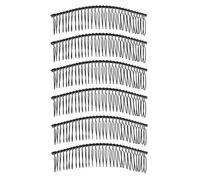 Set di 12 pettini e fermagli per capelli in metallo, stile antico nero e oro, per gioielli da sposa e progetti fai da te, 2 pezzi