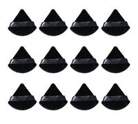 Set di 12 pezzi per trucchi triangolari, mini buff, spugna per trucco, spugna di fissaggio, strumento indispensabile per fissare la polvere sfusa