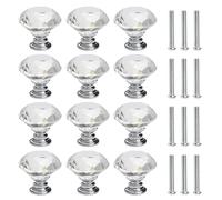 Set Di 12 Pezzi Pompelli Manopole Di Cristallo 30MM Con Vite Manopole a Forma Di