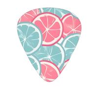 Set di 12 plettri per chitarra a fette di agrumi, rosa e blu, tra cui 3 spessori di plettri per chitarre acustiche, ukulele e molto altro ancora.