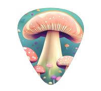 Set di 12 plettri per chitarra, a forma di funghi, perfetto per principianti e professionisti (basso, chitarra elettrica e acustica)