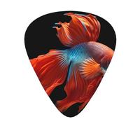 Set di 12 plettri per chitarra a forma di pesce con un cuore triste, progettati per chitarre acustiche ed elettriche