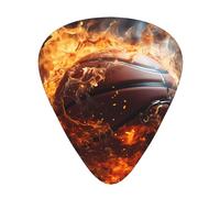 Set di 12 plettri per chitarra a tema basket su fuoco e fiamma d'acqua, perfetti per principianti e professionisti (basso, chitarra elettrica e acustica)