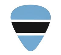 Set di 12 plettri per chitarra Bandiera del Botswana Stampe tono nitido comodo e resistente all'usura per chitarra e ukulele