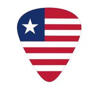 Set di 12 plettri per chitarra Bandiera della Liberia Stampa un tono nitido comodo e resistente all'usura per chitarra e ukulele
