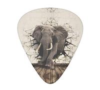 Set di 12 plettri per chitarra Broken Wall Elephant, per chitarra acustica, chitarra elettrica, contrabbasso, ukulele