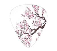Set di 12 plettri per chitarra Cherry Blossoms Tree per chitarra acustica, chitarra elettrica, contrabbasso, ukulele