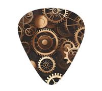 Set di 12 plettri per chitarra, comodi da tenere in mano, con bordi lisci, tre spessori da abbinare a Cool Steampunk Gears Picture