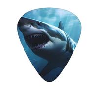Set di 12 plettri per chitarra, comodi da tenere in mano, con bordi lisci, tre spessori da abbinare a Great White Shark Picture