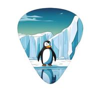 Set di 12 plettri per chitarra, comodi da tenere in mano, con bordi lisci, tre spessori da abbinare a Penguin Antarctica Ice Prints