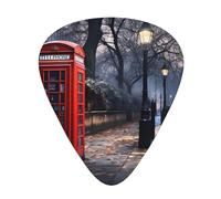 Set di 12 plettri per chitarra, comodi da tenere in mano, con bordi lisci, tre spessori da abbinare a Red Phone Booth London Street Prints