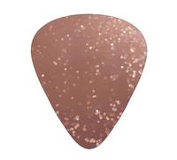Set di 12 plettri per chitarra, comodi da tenere in mano, con bordi lisci, tre spessori da abbinare a stampe glitter finte oro rosa